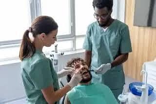 Dental assistant male and female