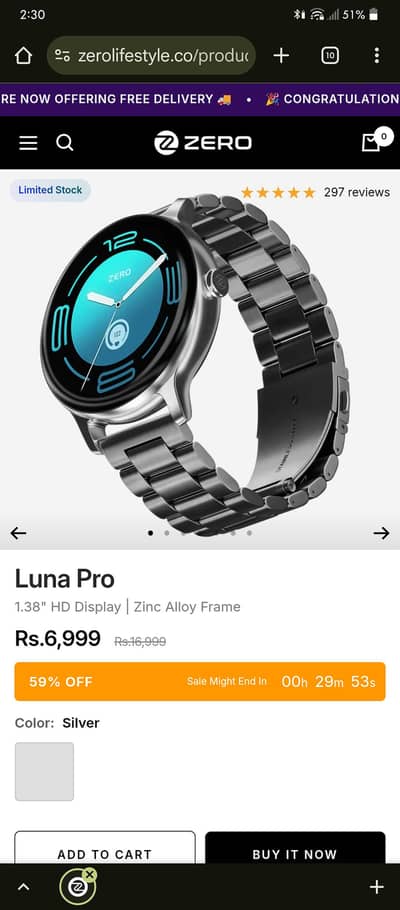 Zero Luna Pro Smartwatch