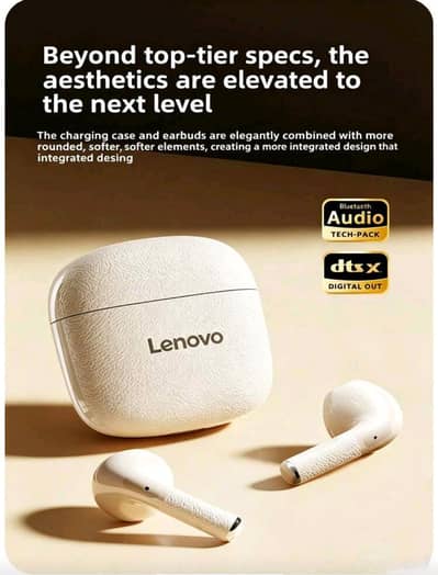 Lenovo EA166 Bluetooth Smart Noise Cancelling Earbuds Crystal Clear
