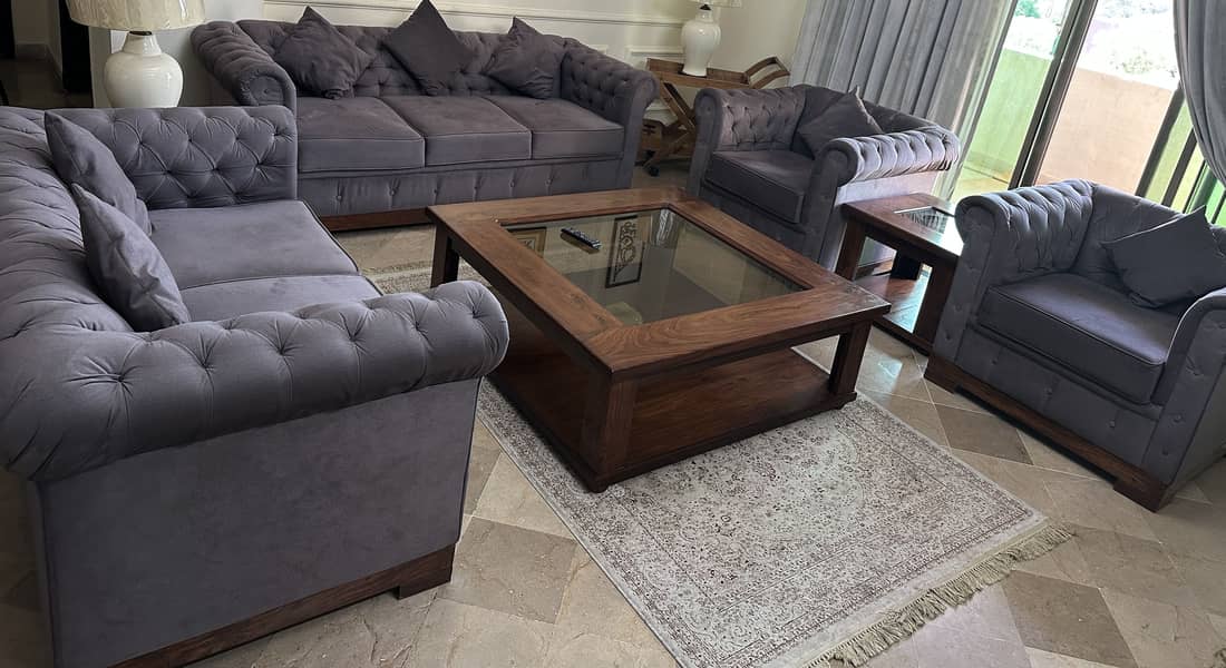 7 seater sofa and Table set 3