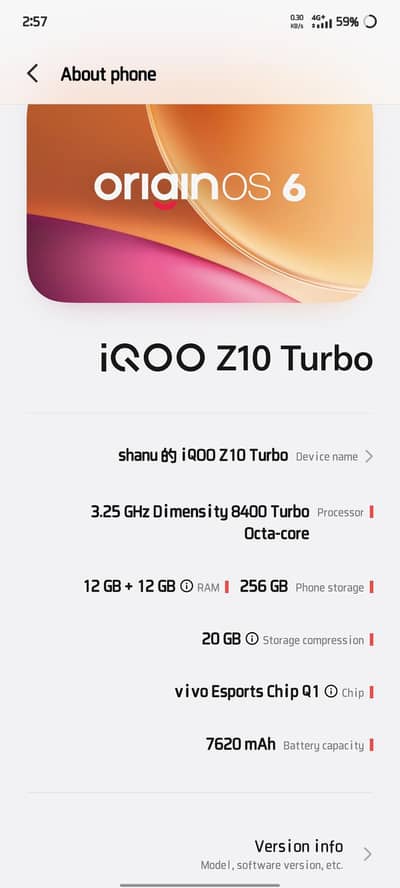 iQOO Z10 Turbo