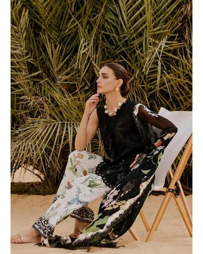 Saira Rizwan Inspired Luxury Lawn 3-Piece Stitched Casual Summer Suit