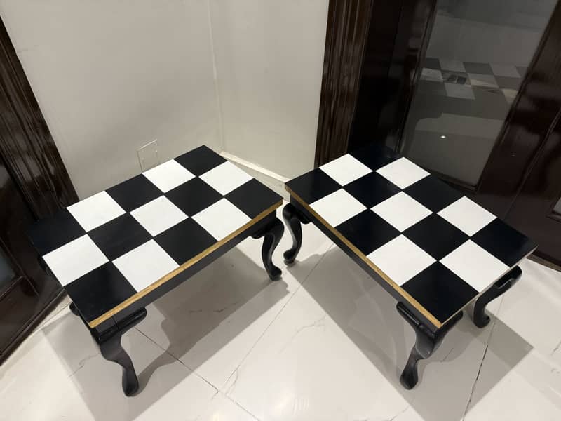 Solid wood hand painted table 0