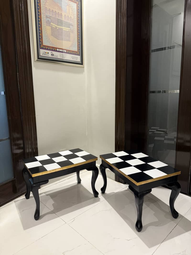 Solid wood hand painted table 5