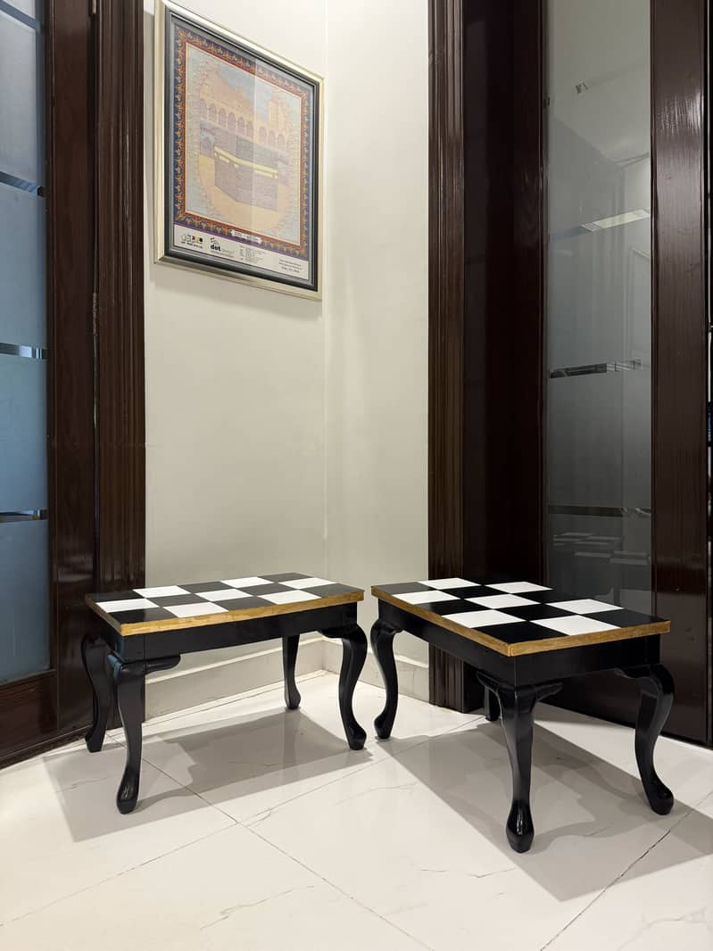 Solid wood hand painted table 6