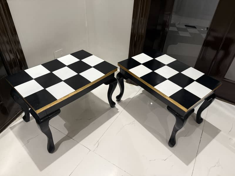Solid wood hand painted table 7