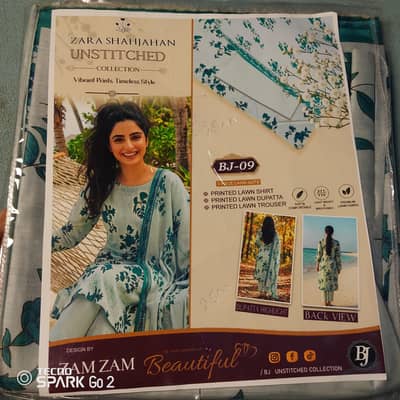 3  piece lawn suit with lawn dupatta
