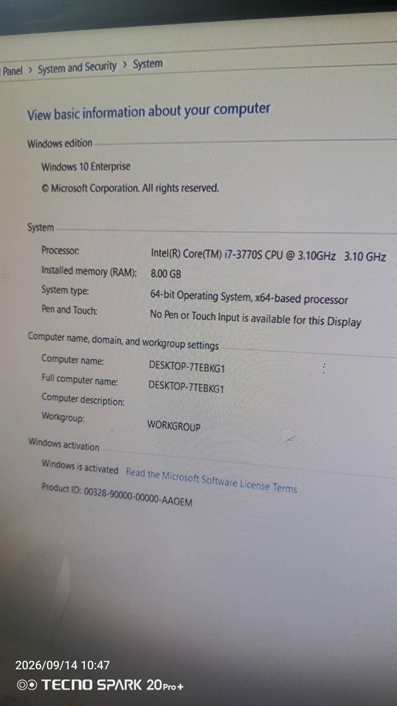 i7 processor 3 generation 4
