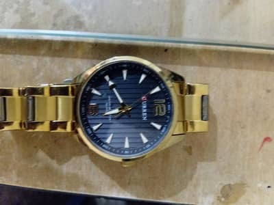 Curren 8434 Gold Metal Band Men's Watch,