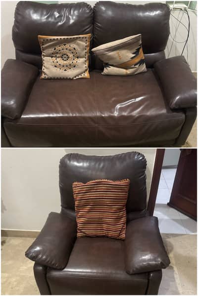 Leather Sofa Set