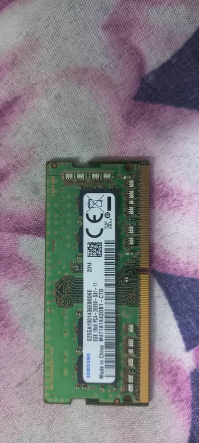 Original Samsung 8GB DDR4 Laptop RAM (2666MHz) – Excellent Condition