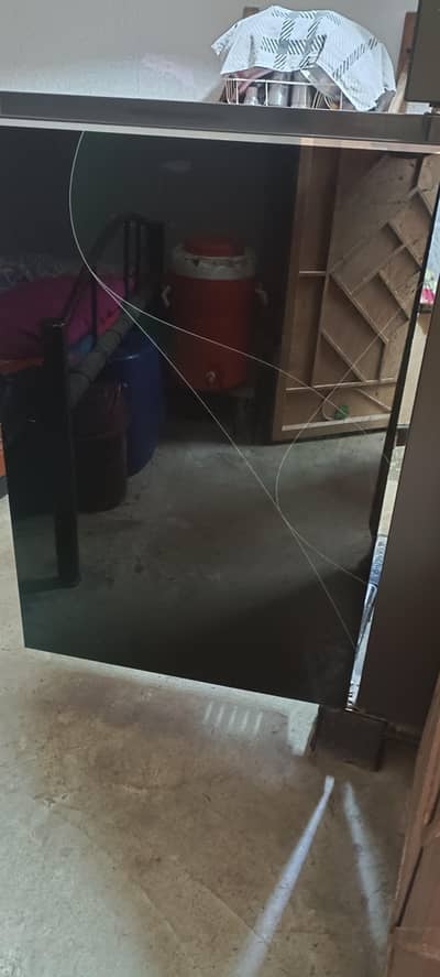 This is a glass fridge