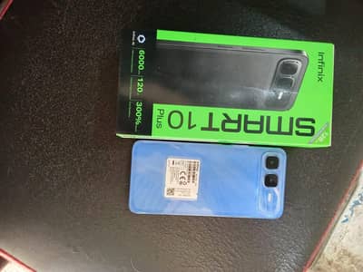 Infinix Smart 10 plus 4 128 box charger available seld mobile hai