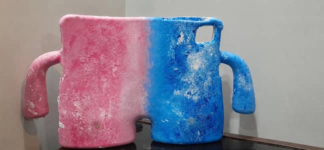 Beautiful pink and blue colour tab cover