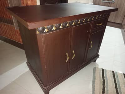 Wooden Iron Stand / Ironing Table with Storage