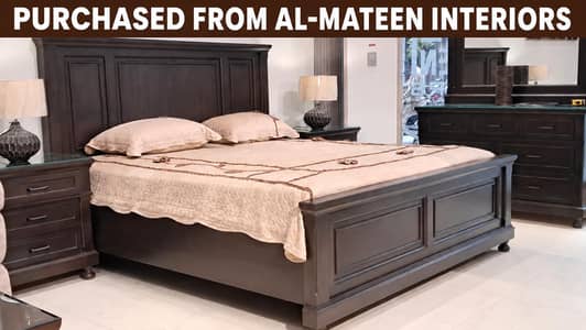 Bed | Walnut Wood bed | Queen beds for Sale | Branded Beds