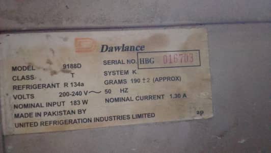 Orignal Dawnlance fridge  for sale