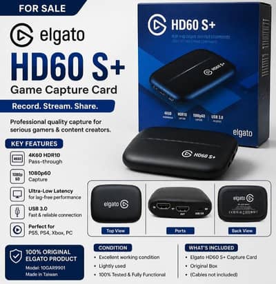 Elgato HD60 S+ Game Capture Card