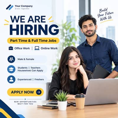office & online work jobs available _ male/female (Lahore)