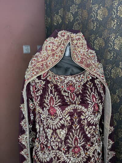 Royal Maroon lehenga with shirt