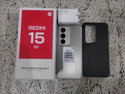 Xiaomi redmi 15 5g 8gb ram 256gb 7000mah battery 33w charger