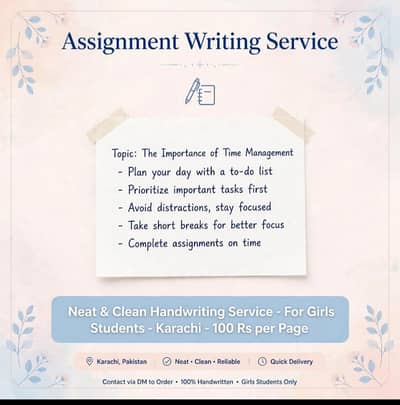 assignment writing s neat handwriting service for girls karachi