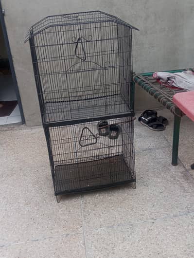 two portion bird cage