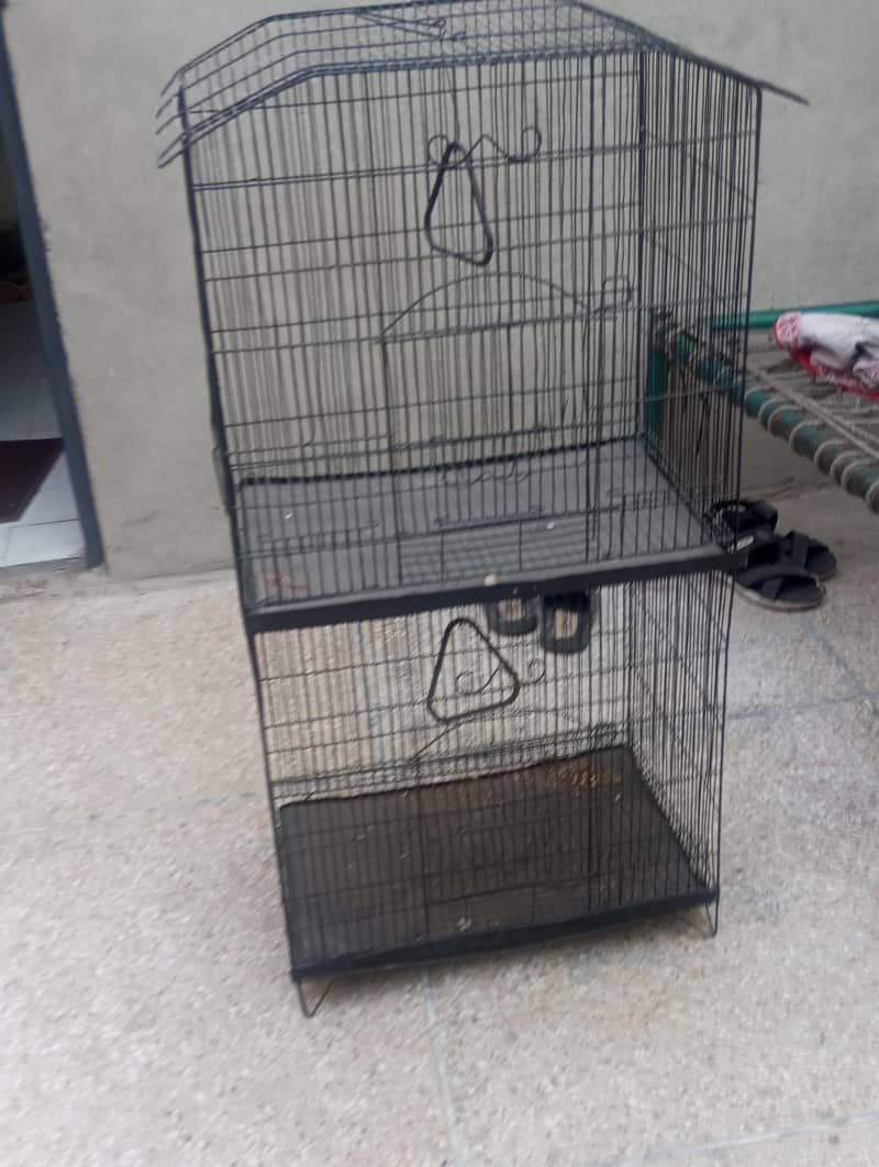 two portion bird cage 1