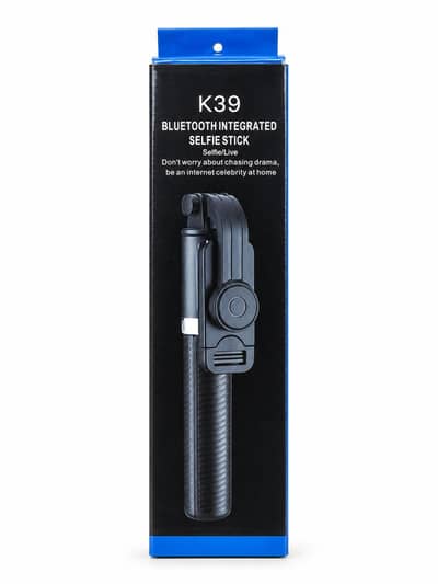 Bluetooth intgerated selfie stick wireless selfie stic phone holder