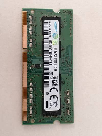 Samsung 4GB DDR3L Laptop RAM (1600MHz, PC3L-12800S) – Excellent Condit