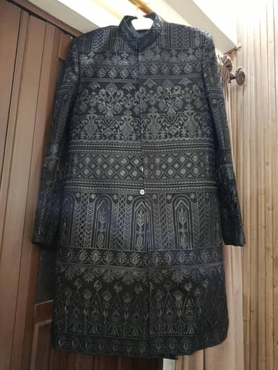 Black Embroidered Sherwani