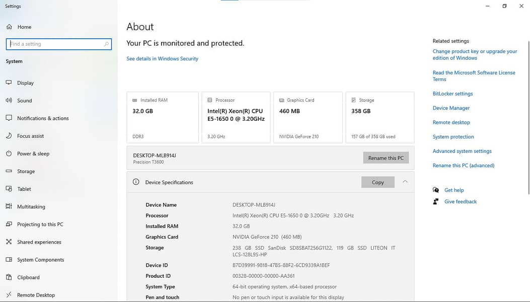 DELL WORKSTATION 32GB RAM INTEL XEON PROCESSOR 0