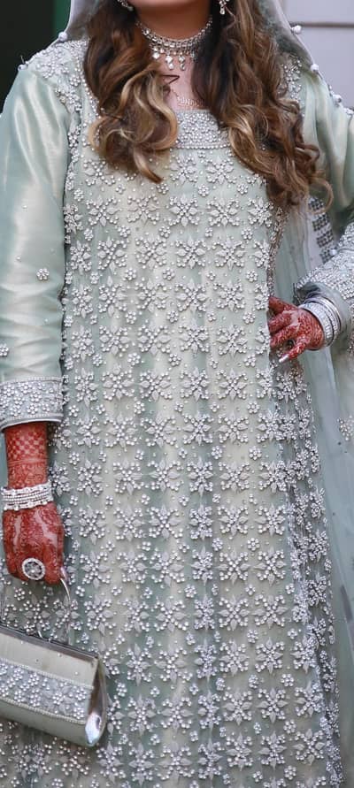 bridal walima maksi medium size one time use just condition  10/10