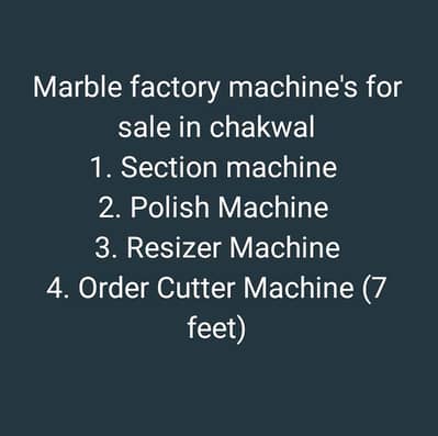 Marble factory machine's for sale
