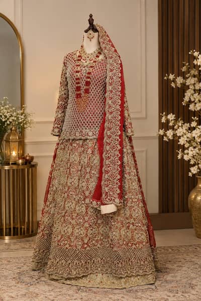 Beautiful red & golden lehnga foe Wedding - Heavily embroided