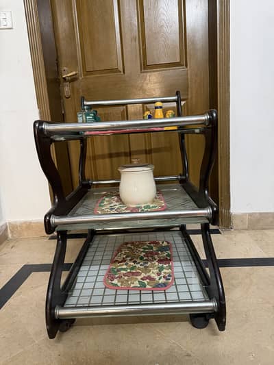 Tea Trolley, Center table with 2 Side tables for sale