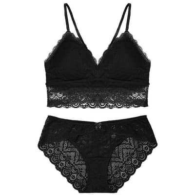 Lace Triangle Bralette Set