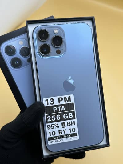 Apple iPhone 13 Pro Max 256 GB Dual Sim PTA APPROVED 95% BH WITH box