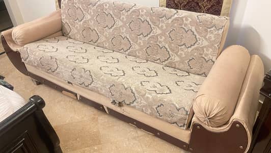 Sofa Cum Bed & Center Table for sale