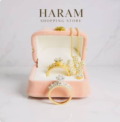 Available Diamond Ring with box & Females Artificial nail kits