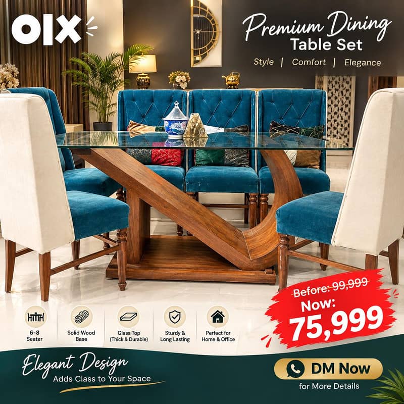 dining table with 6 chairs 0