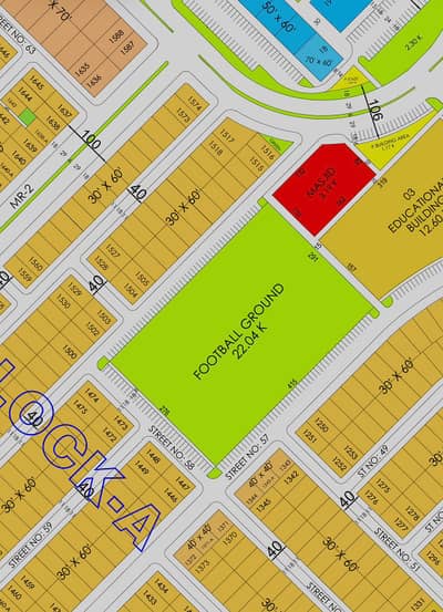 8 MARLA FOOTBALL GROUND FACING PLOT FOR SALE in FAISAL TOWN BLOCK A