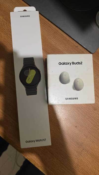 samsung watch 7 44mm & galaxy buds 2 (box opened as good as new)