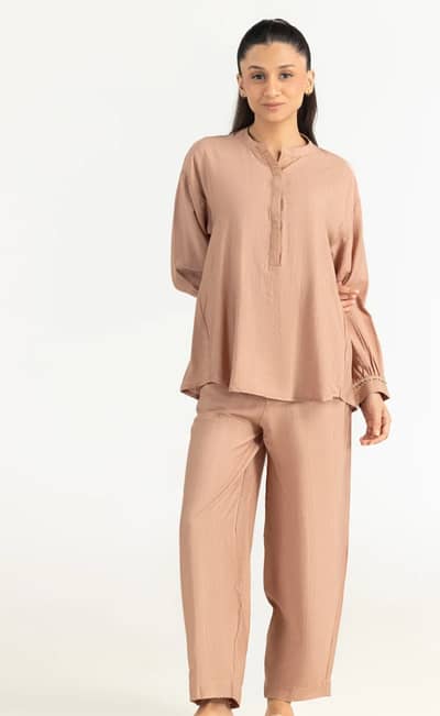  GulAhmed Ideas Brown Coord Set