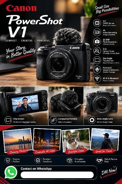 Canon PowerShot V1 my WatsApp+ Imo No  O3/47=7l-43=6/57