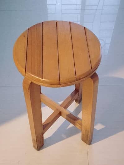 Solid Wood Round Stool for Sale - Good Condition