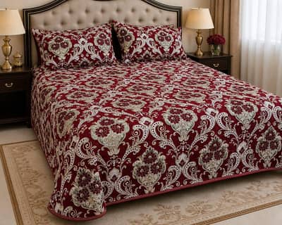 4 Pieces Velvet Bedsheet on Hole Sale Prize (Bulk Available)