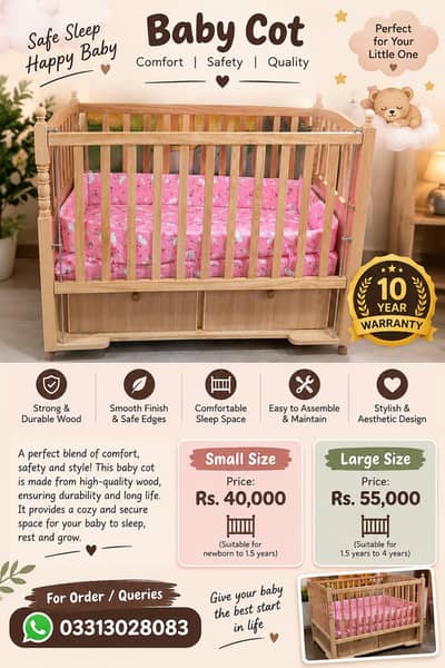 BABY COT FOR BOYS & GIRLS