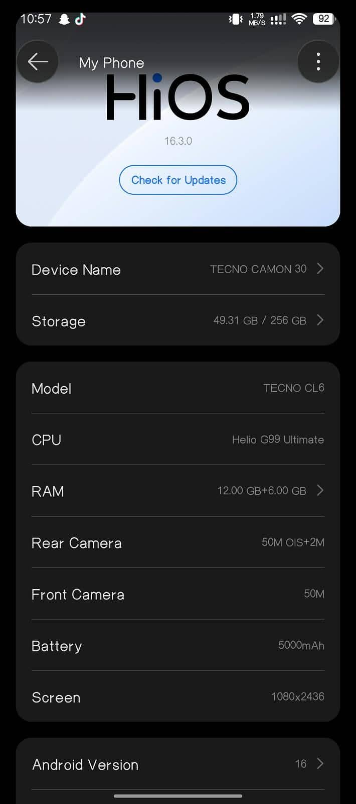 Tecno CAMON 30 3