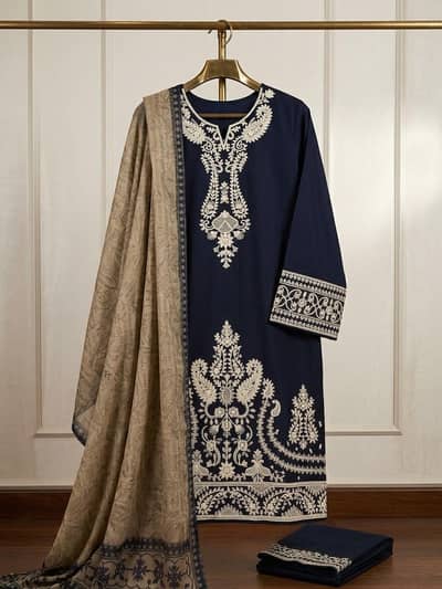 Premium Embroidered Lawn 3-Piece Unstitched Suit